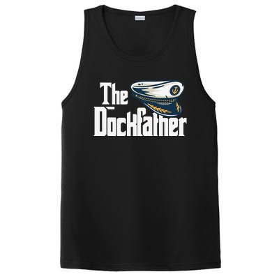 The Dockfather Funny Boating Fishing Boat Dad Captain Boater PosiCharge Competitor Tank