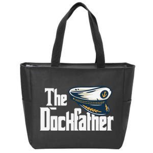 The Dockfather Funny Boating Fishing Boat Dad Captain Boater Zip Tote Bag