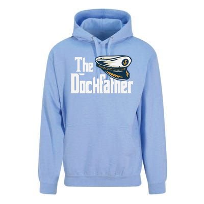 The Dockfather Funny Boating Fishing Boat Dad Captain Boater Unisex Surf Hoodie