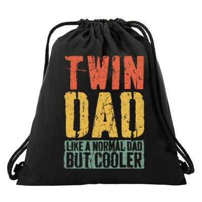 Twin Dad FatherS Day Dad Of Twins Drawstring Bag