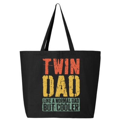 Twin Dad FatherS Day Dad Of Twins 25L Jumbo Tote