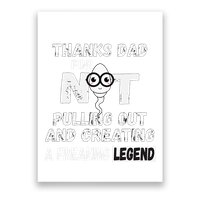 Thanks Dad For Not Pulling Out And Creating A Legend Father Poster