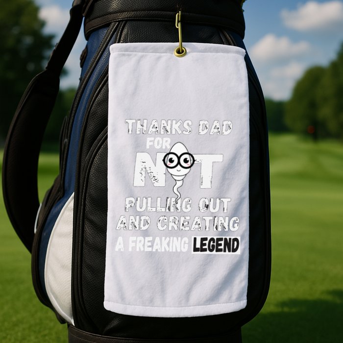 Thanks Dad For Not Pulling Out And Creating A Legend Father Golf Towel