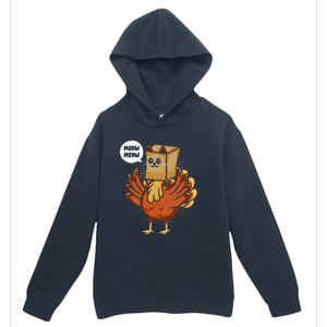 Thanksgiving Day Fake Cat Turkey Meow Urban Pullover Hoodie