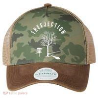 Treejection Disc Golf Funny Sports Tree Disc Golf Player Legacy Tie Dye Trucker Hat