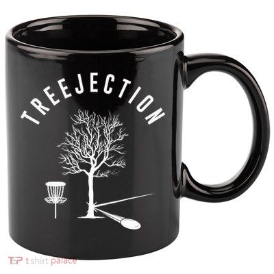 Treejection Disc Golf Funny Sports Tree Disc Golf Player 11oz C Handle Ceramic Mug