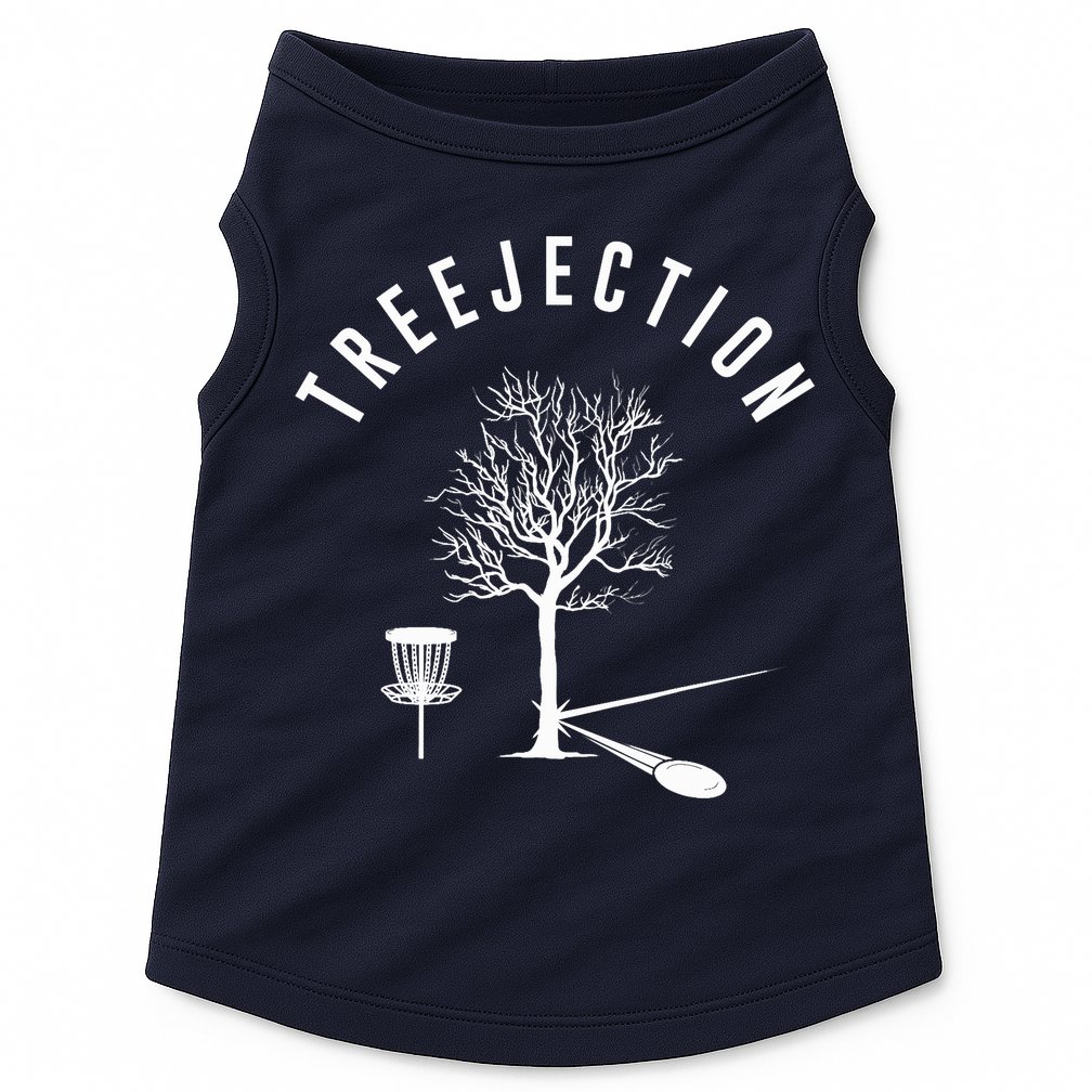 Treejection Disc Golf Funny Sports Tree Disc Golf Player Doggie Tank