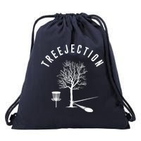 Treejection Disc Golf Funny Sports Tree Disc Golf Player Drawstring Bag