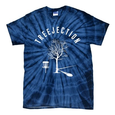 Treejection Disc Golf Funny Sports Tree Disc Golf Player Tie-Dye T-Shirt