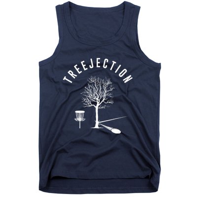 Treejection Disc Golf Funny Sports Tree Disc Golf Player Tank Top