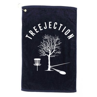 Treejection Disc Golf Funny Sports Tree Disc Golf Player Golf Towel