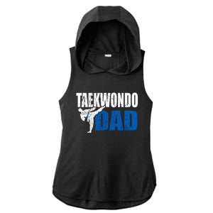 Taekwondo Dad Gift Idea Funny Fan Taekwondo Costume Ladies PosiCharge Tri-Blend Wicking Draft Hoodie Tank