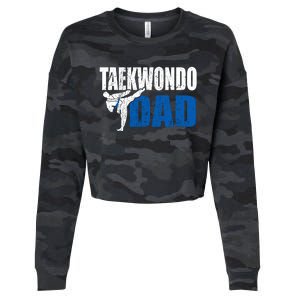 Taekwondo Dad Gift Idea Funny Fan Taekwondo Costume Cropped Pullover Crew