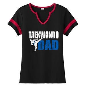 Taekwondo Dad Gift Idea Funny Fan Taekwondo Costume Ladies Halftime Notch Neck Tee