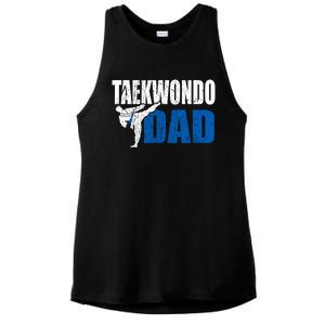 Taekwondo Dad Gift Idea Funny Fan Taekwondo Costume Ladies PosiCharge Tri-Blend Wicking Tank