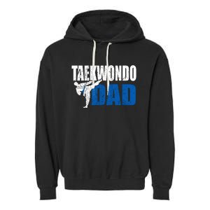 Taekwondo Dad Gift Idea Funny Fan Taekwondo Costume Garment-Dyed Fleece Hoodie