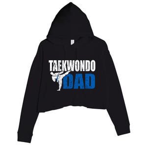 Taekwondo Dad Gift Idea Funny Fan Taekwondo Costume Crop Fleece Hoodie