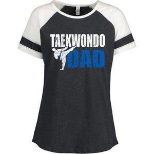 Taekwondo Dad Gift Idea Funny Fan Taekwondo Costume Enza Ladies Jersey Colorblock Tee