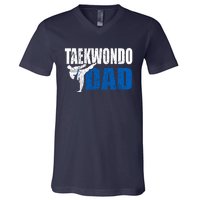 Taekwondo Dad Gift Idea Funny Fan Taekwondo Costume V-Neck T-Shirt