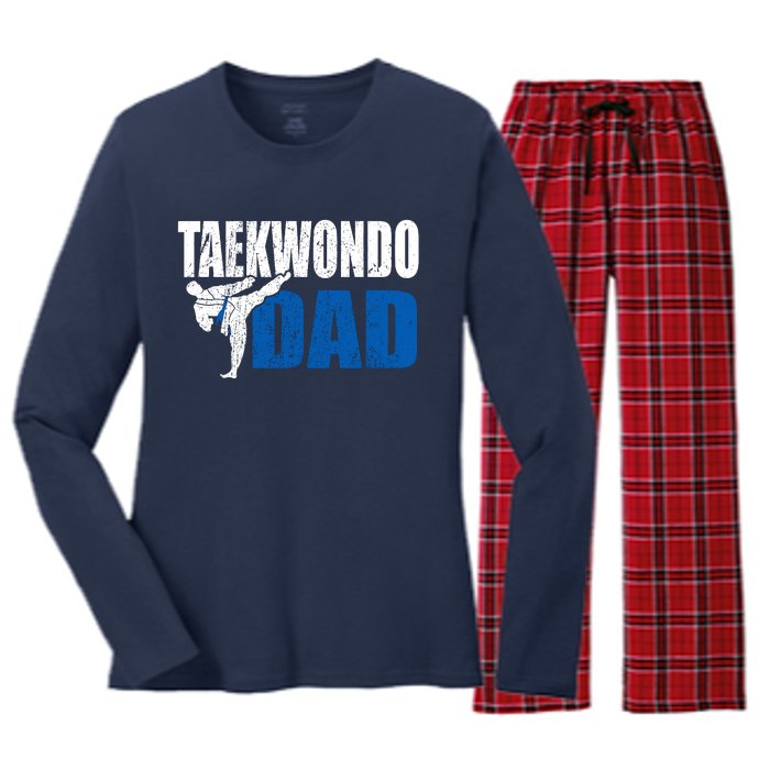 Taekwondo Dad Gift Idea Funny Fan Taekwondo Costume Women's Long Sleeve Flannel Pajama Set 