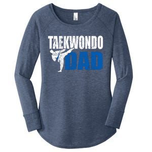 Taekwondo Dad Gift Idea Funny Fan Taekwondo Costume Women's Perfect Tri Tunic Long Sleeve Shirt