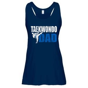 Taekwondo Dad Gift Idea Funny Fan Taekwondo Costume Ladies Essential Flowy Tank