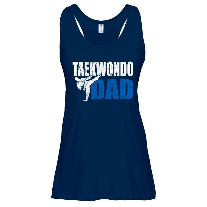 Taekwondo Dad Gift Idea Funny Fan Taekwondo Costume Ladies Essential Flowy Tank