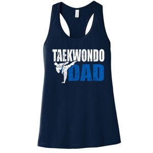 Taekwondo Dad Gift Idea Funny Fan Taekwondo Costume Women's Racerback Tank