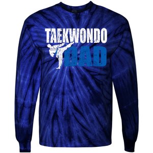 Taekwondo Dad Gift Idea Funny Fan Taekwondo Costume Tie-Dye Long Sleeve Shirt