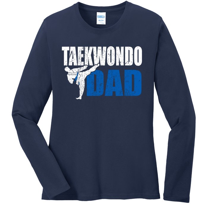 Taekwondo Dad Gift Idea Funny Fan Taekwondo Costume Ladies Long Sleeve Shirt