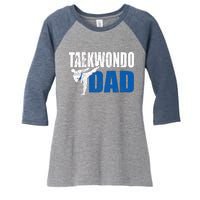 Taekwondo Dad Gift Idea Funny Fan Taekwondo Costume Women's Tri-Blend 3/4-Sleeve Raglan Shirt