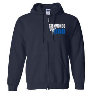 Taekwondo Dad Gift Idea Funny Fan Taekwondo Costume Full Zip Hoodie