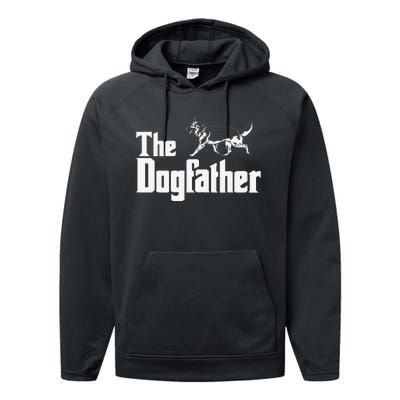 The Dogfather German Shepherd Funny Gift Performance Fleece Hoodie