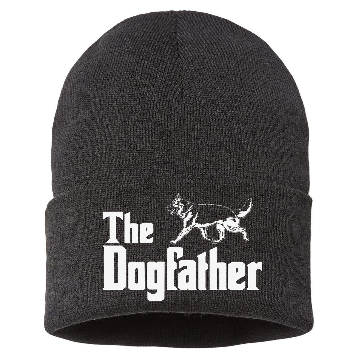The Dogfather German Shepherd Funny Gift Sustainable Knit Beanie