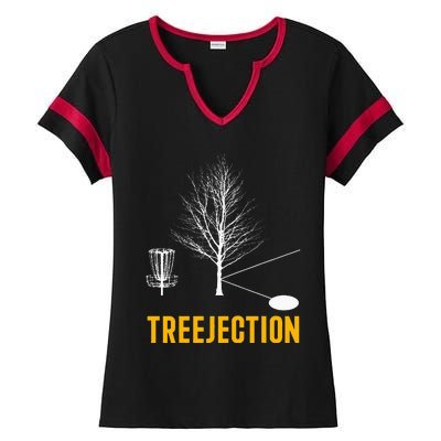 Treejection Disc Golf Disc Golfing Disc Golfer Gift Ladies Halftime Notch Neck Tee