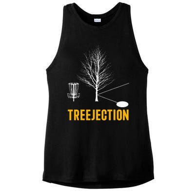 Treejection Disc Golf Disc Golfing Disc Golfer Gift Ladies PosiCharge Tri-Blend Wicking Tank