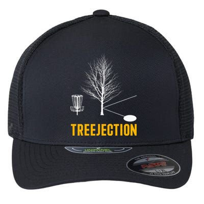 Treejection Disc Golf Disc Golfing Disc Golfer Gift Flexfit Unipanel Trucker Cap