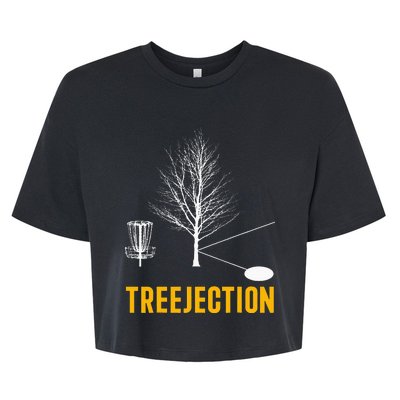 Treejection Disc Golf Disc Golfing Disc Golfer Gift Bella+Canvas Jersey Crop Tee