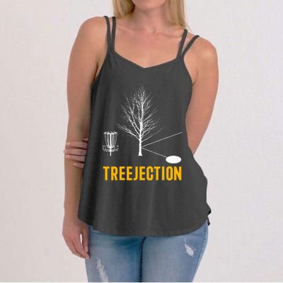 Treejection Disc Golf Disc Golfing Disc Golfer Gift Women's Strappy Tank