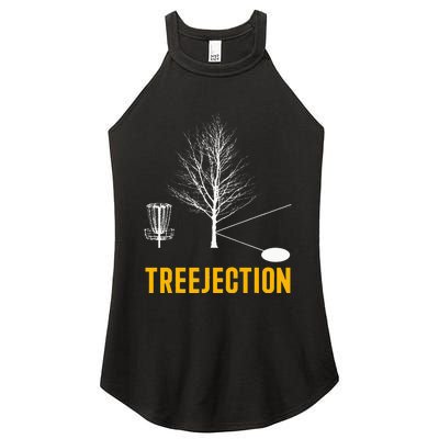 Treejection Disc Golf Disc Golfing Disc Golfer Gift Women's Perfect Tri Rocker Tank