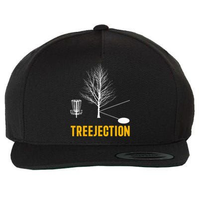 Treejection Disc Golf Disc Golfing Disc Golfer Gift Wool Snapback Cap