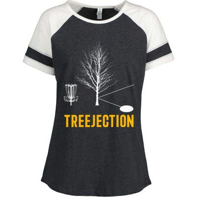 Treejection Disc Golf Disc Golfing Disc Golfer Gift Enza Ladies Jersey Colorblock Tee