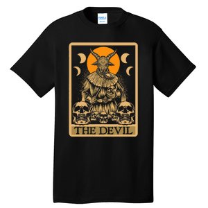 The Devil Gothic Tarot Card Reading Fortune Telling Occult Tall T-Shirt