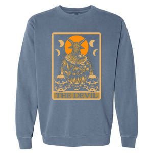 The Devil Gothic Tarot Card Reading Fortune Telling Occult Garment-Dyed Sweatshirt