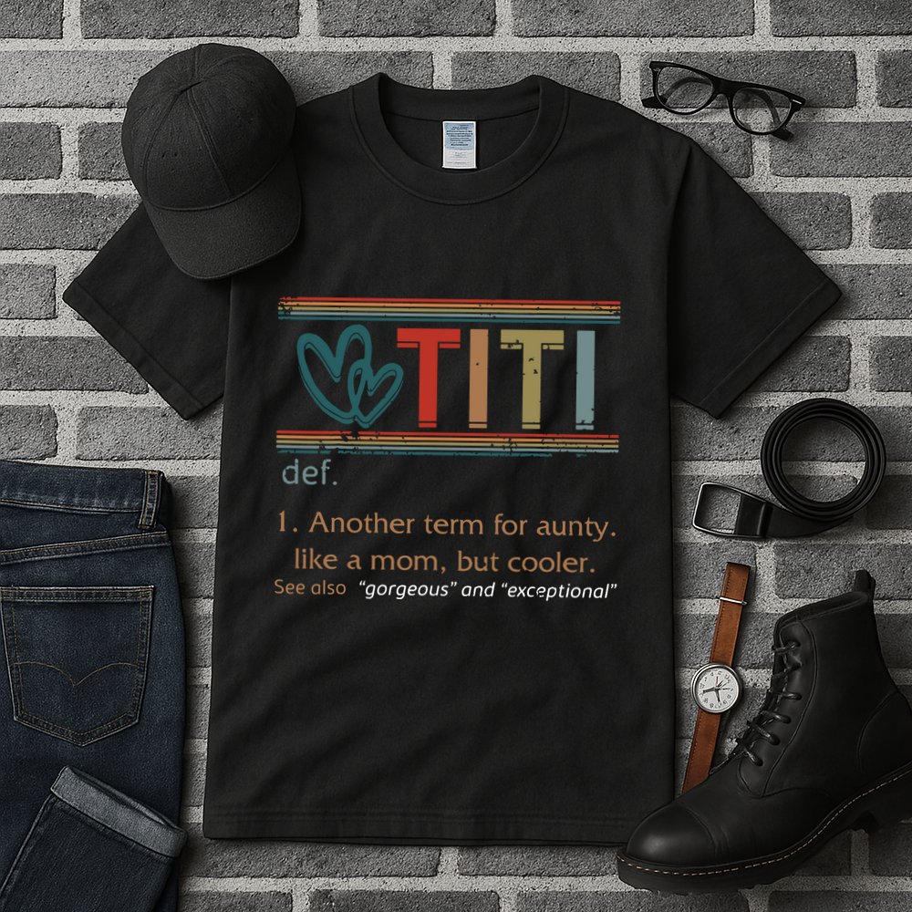 Titi Definition Grandma Mom Mothers Day Vintage Grandparent Tall T-Shirt
