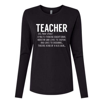 Teacher Definition Gift Teacher Appreciation Gift Womens Cotton Relaxed Long Sleeve T-Shirt