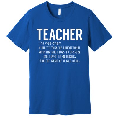 Teacher Definition Gift Teacher Appreciation Gift Premium T-Shirt