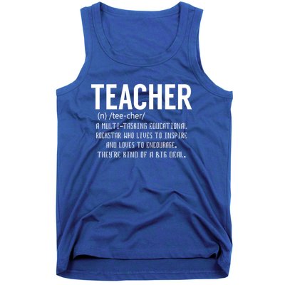 Teacher Definition Gift Teacher Appreciation Gift Tank Top