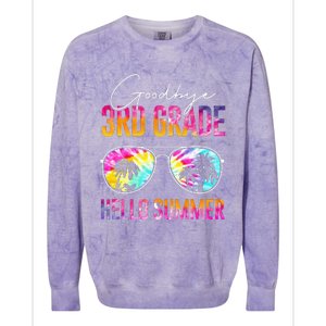 Tie Dye Goodbye 3rd Grade Hello Summer Last Day Of School Colorblast Crewneck Sweatshirt