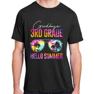 Tie Dye Goodbye 3rd Grade Hello Summer Last Day Of School Adult ChromaSoft Performance T-Shirt